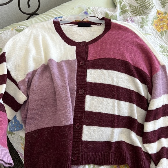 Lane Bryant Striped Cardigan - Picture 2 of 6